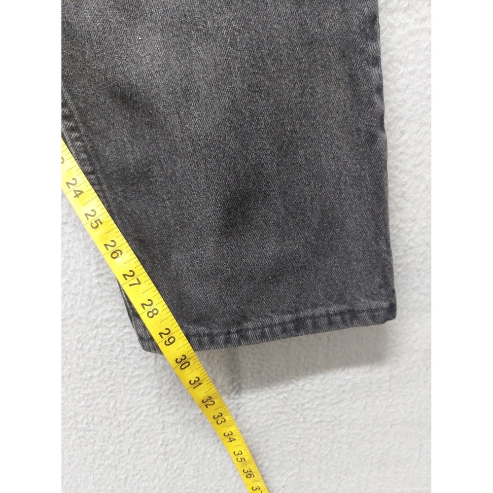 Wrangler Men Denim Jeans 42X30 Black Zip Button 5 Pockets High Rise Logo Outdoor - Picture 10 of 16